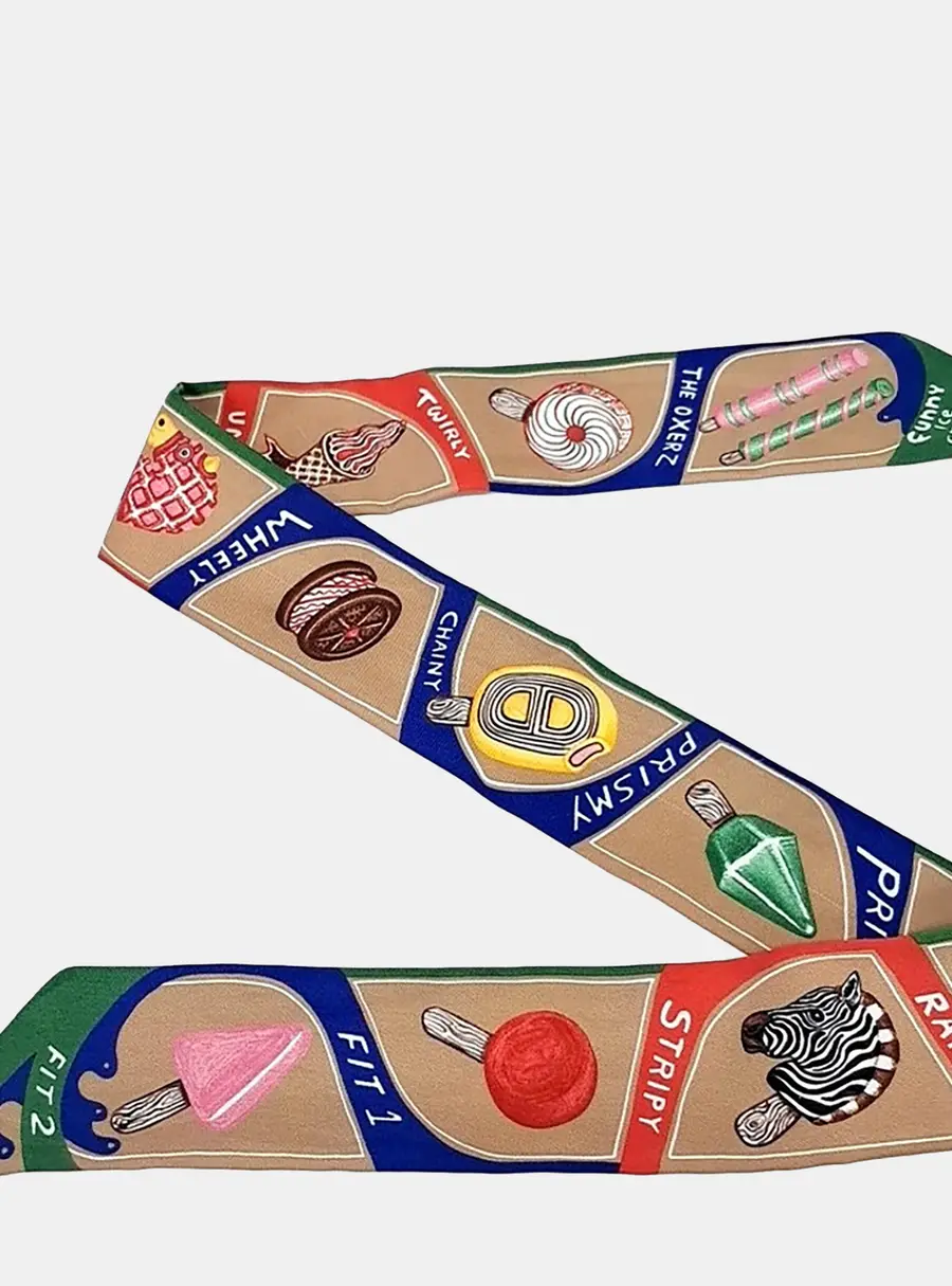 Herm&egrave;s Multicolor silk Twilly