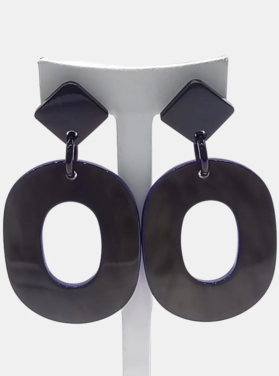 Herm&egrave;s Plastic horn earrings