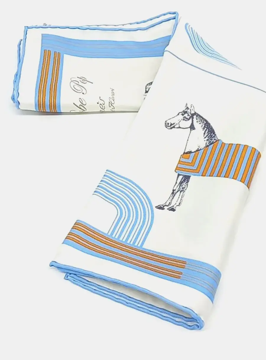 Hermès Multicolor Silk Petite Scarf