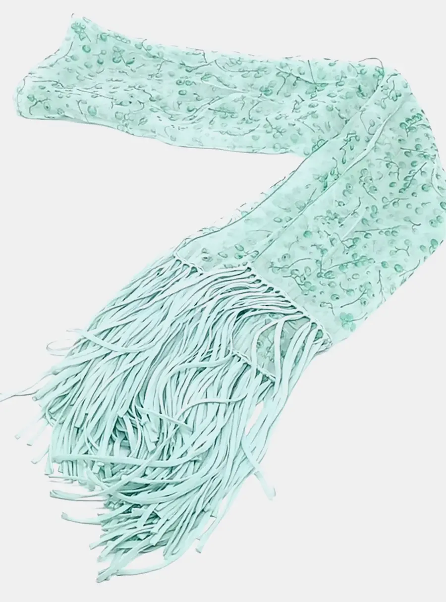 Hermès Multicolor silk tassel scarf