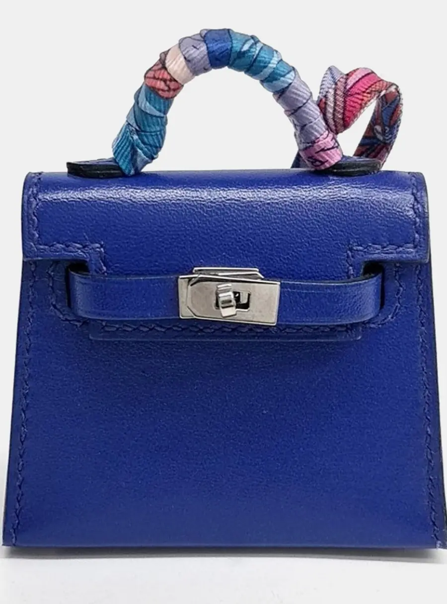 Herm&egrave;s Kelly Twilly Blue/Multicolor Bag Charm (Z)