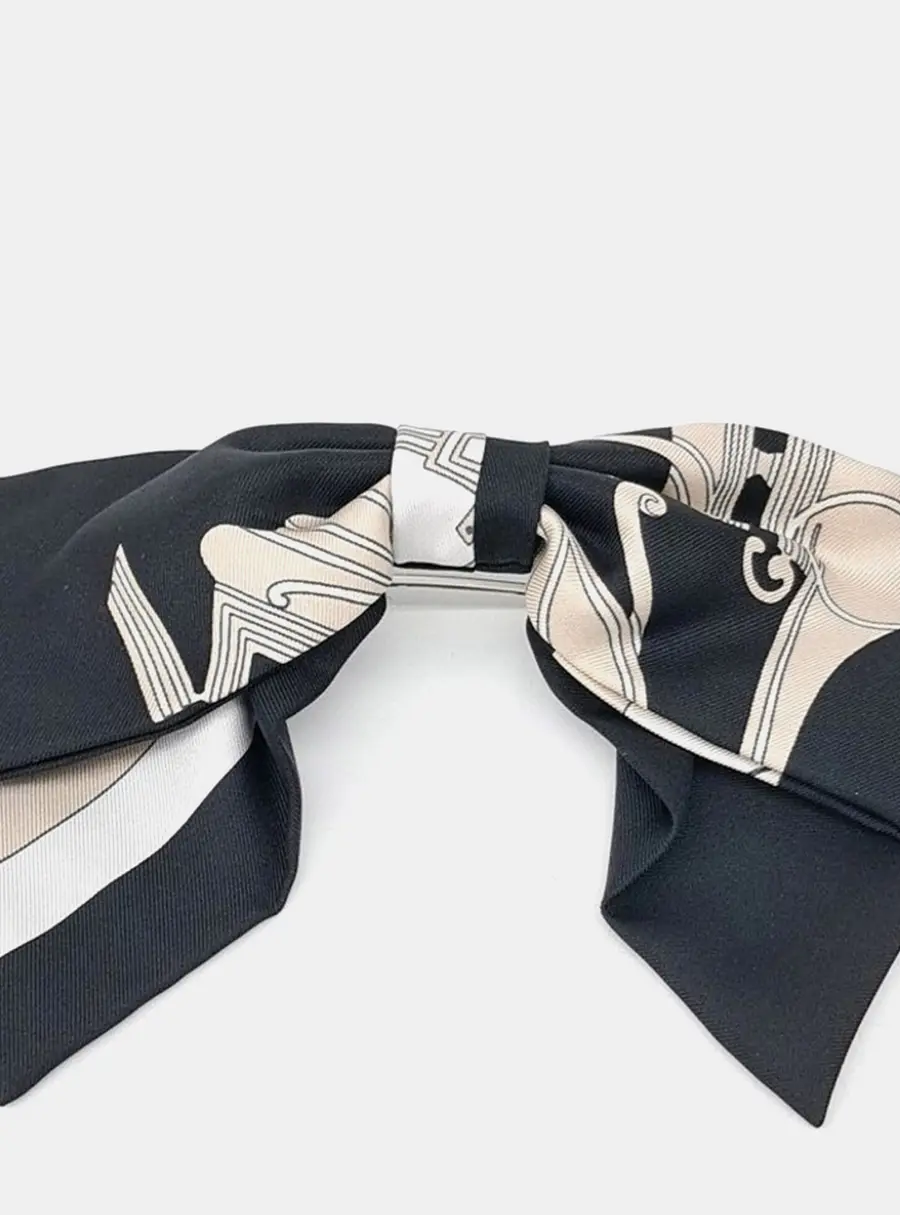 Hermès Grenelle "Ex-Libris" bow Hair Pin