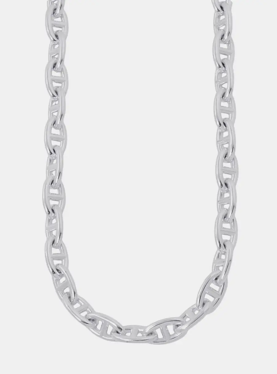 Hermes Chaine D'Ancre Silver 925 Necklace 29 Frames Size GM