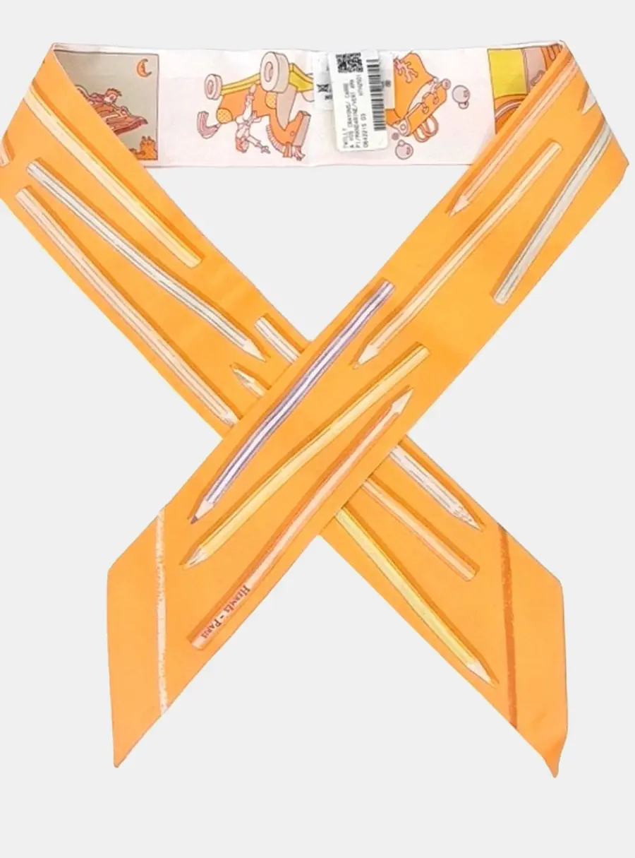 Herm&egrave;s Multicolor Silk Twilly scarf