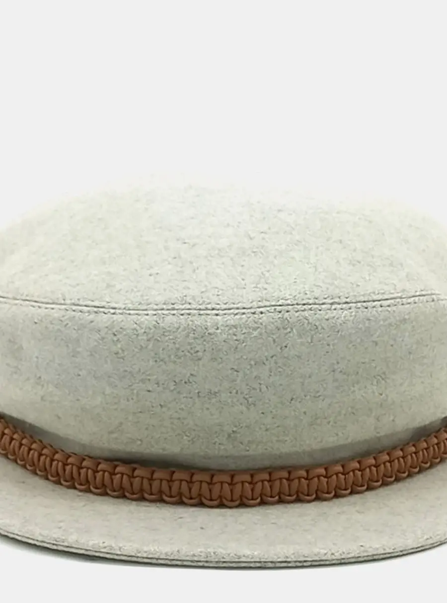 Hermes Beige/Brown cashmere Hunting Cap