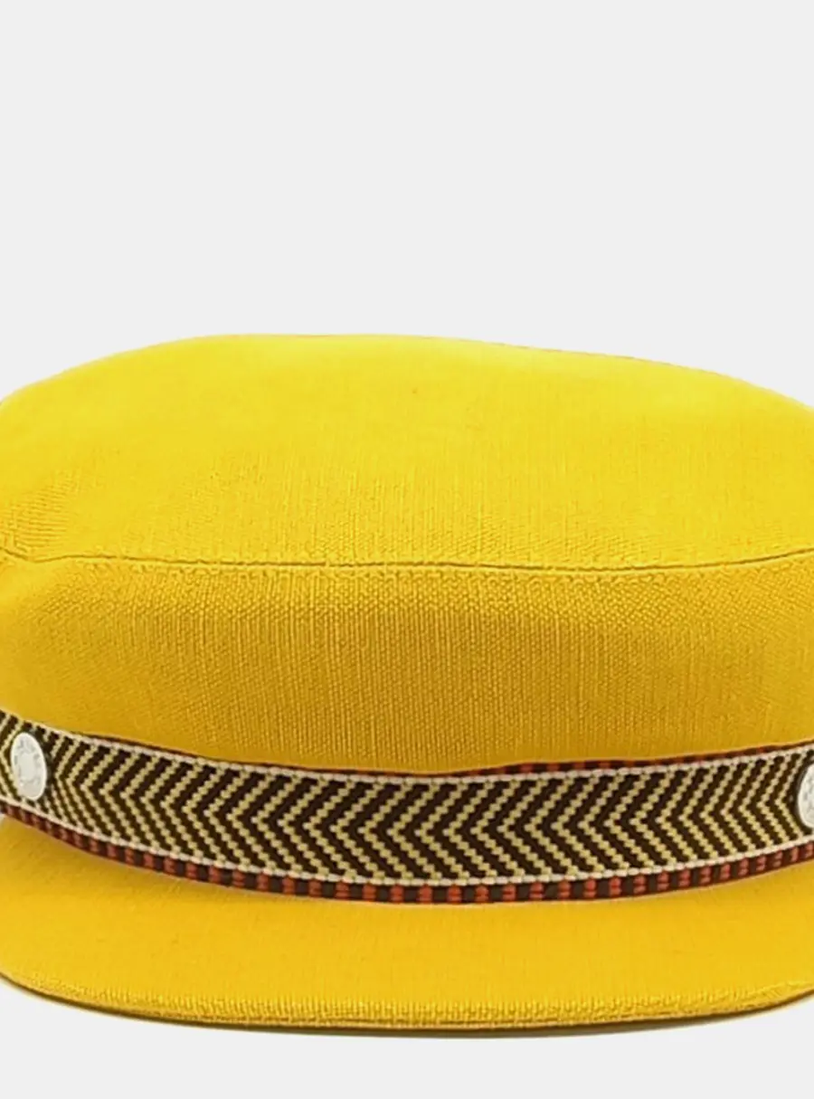 Hermes Yellow/Multicolor Cotton Elastane Hunting Cap