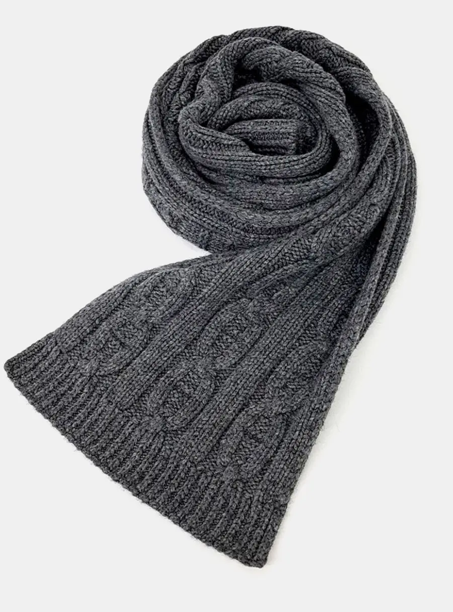 Herm&egrave;s Grey cashmere scarf