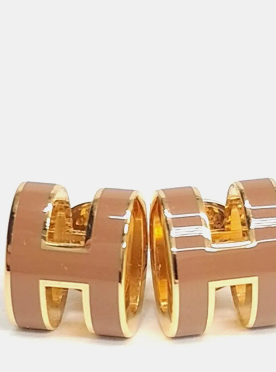 Herm&egrave;s Mini Pop H Logo Earrings
