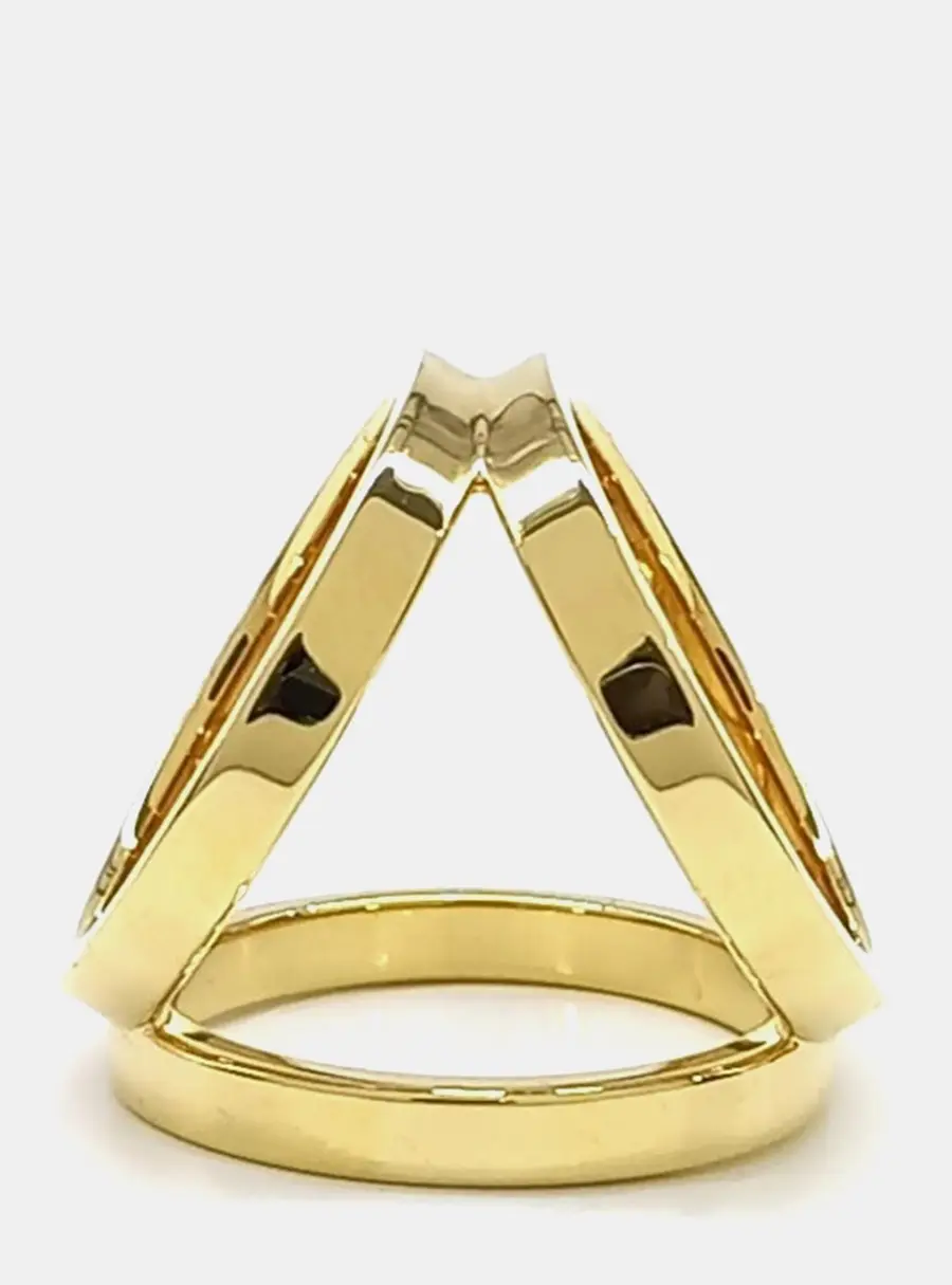 Hermes Gold Plated Scarf Ring