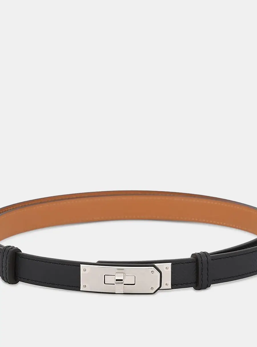 Hermes Kelly Belt Size 18 Black Epsom