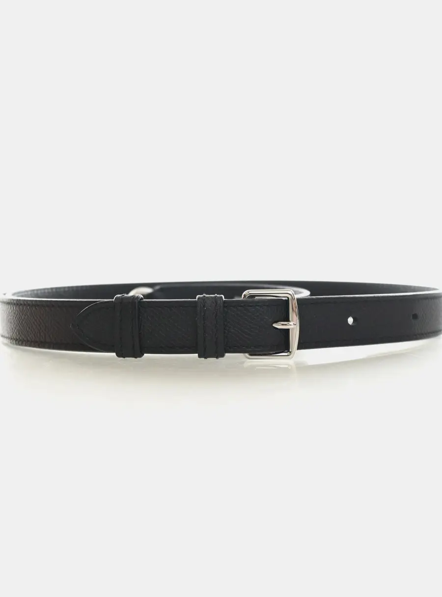Hermes A -Strap 20mm Black Epsom Calfskin Leather Bag Accessory Bag