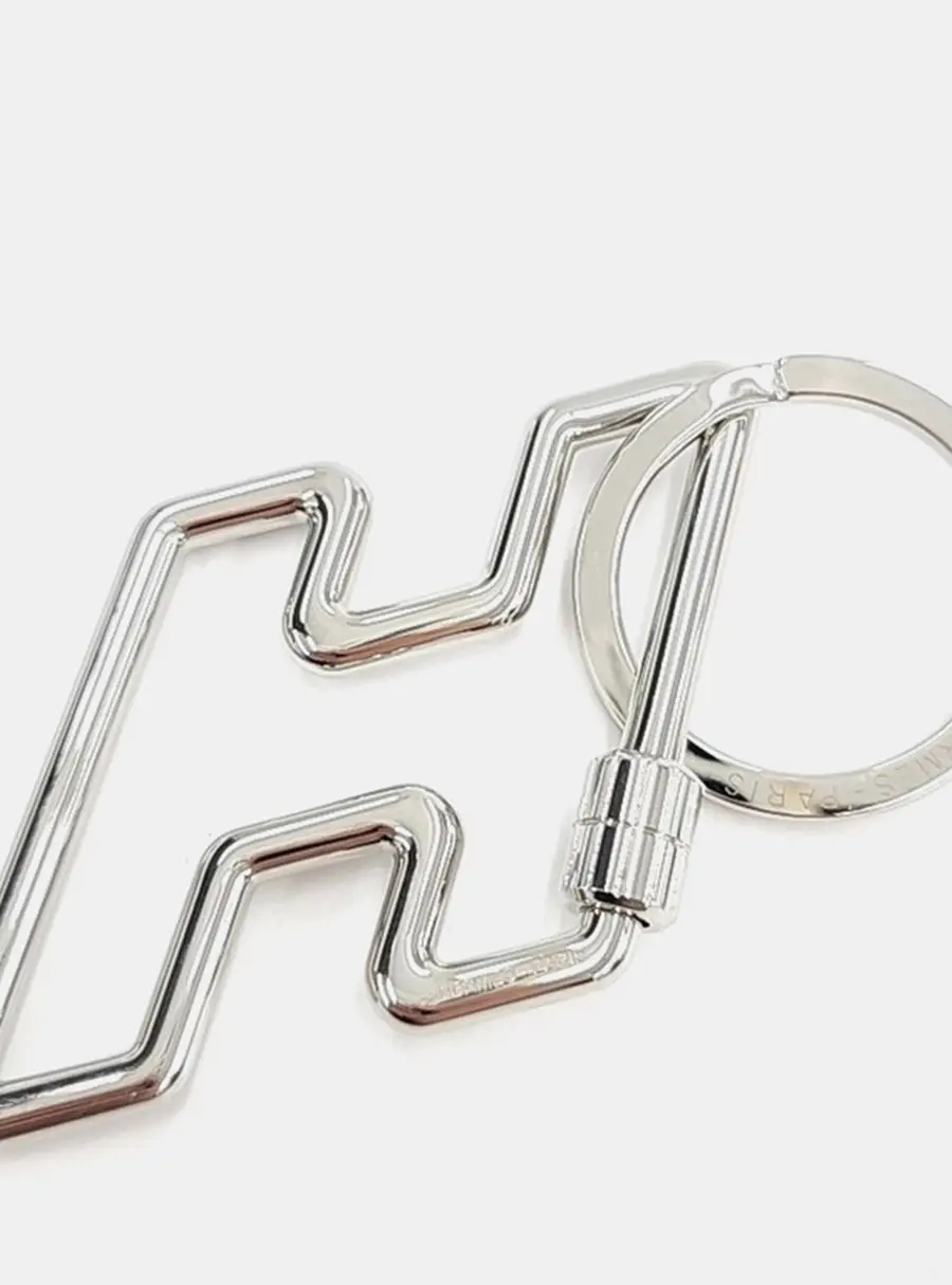 Hermes H Too Speed Silver keyring