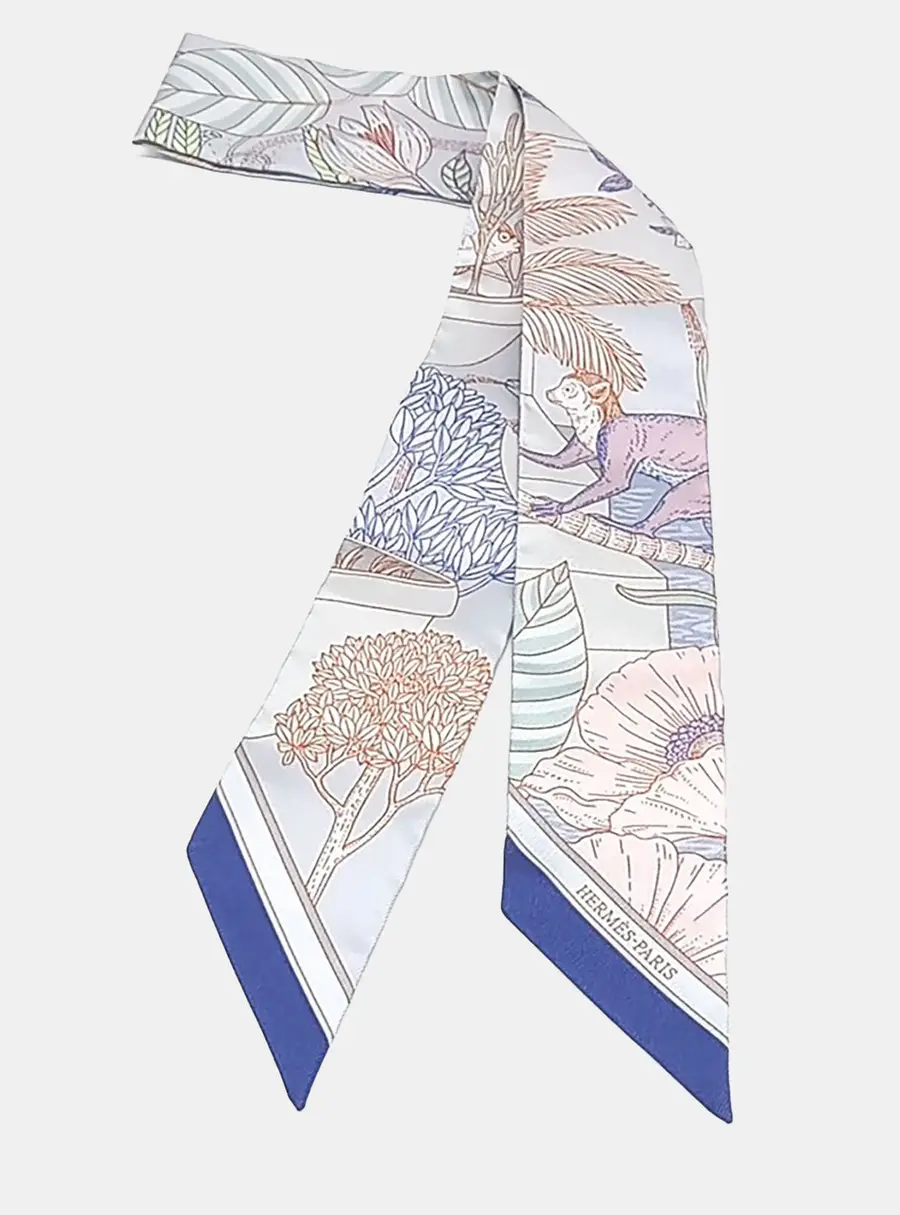 Herm&egrave;s Twilly Multicolor Silk Scarf