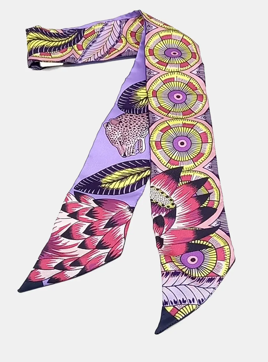 Herm&egrave;s Twilly Multicolor Silk Scarf