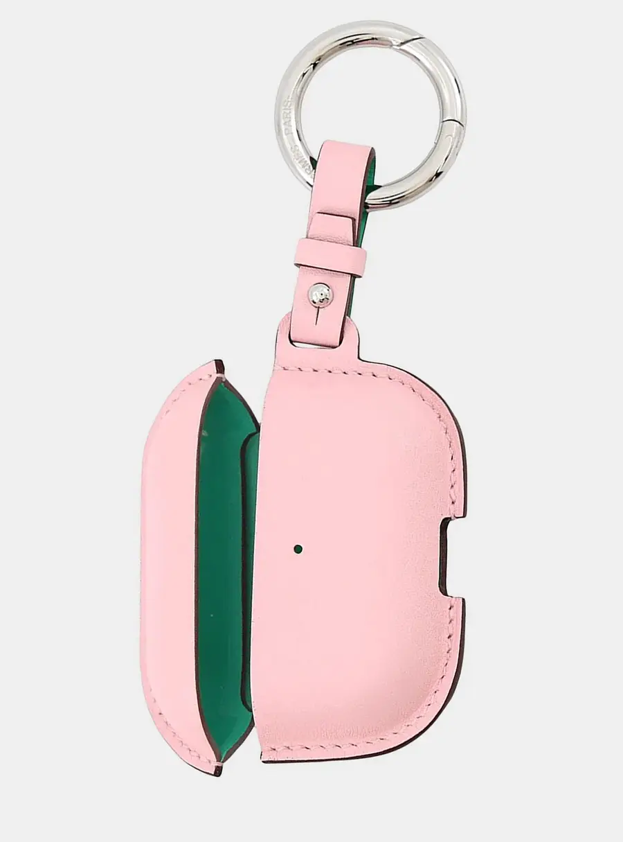Hermes Case For Airpods Pro 2 Rose Sakura/Menthe Swift Leather