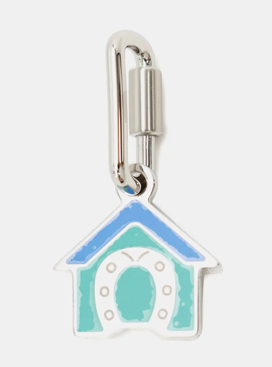 Hermes Dog Medal House Motif Au Dodo Blue Sature / Vert Emroad Metal