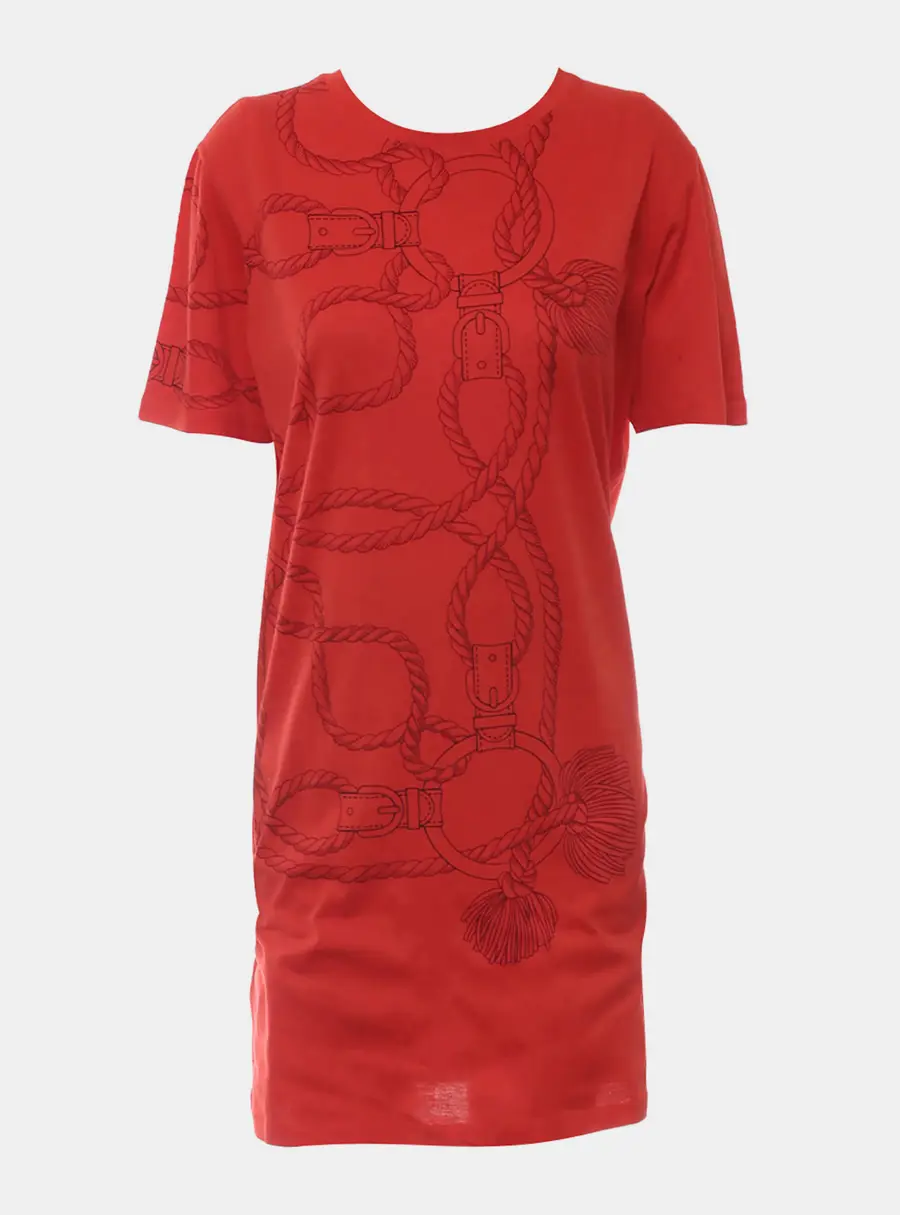 Hermes Printed T-Shirt Dress