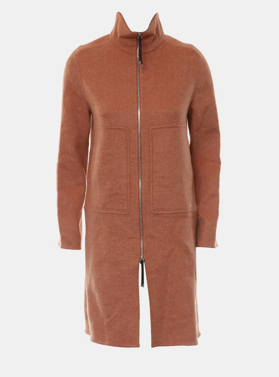 Hermes Cashmere Zip Up Coat