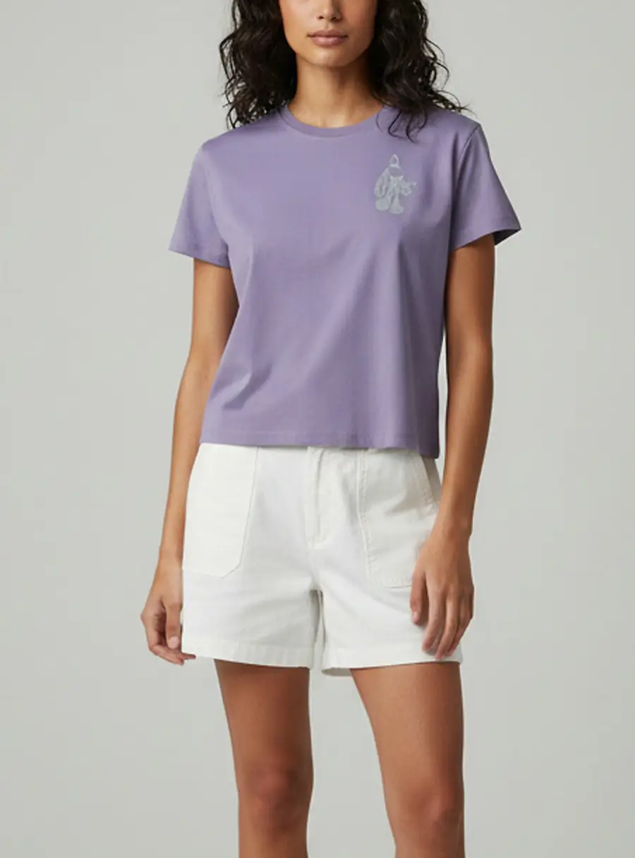 Hermes Purple Printed Short Sleeve T-Shirt L