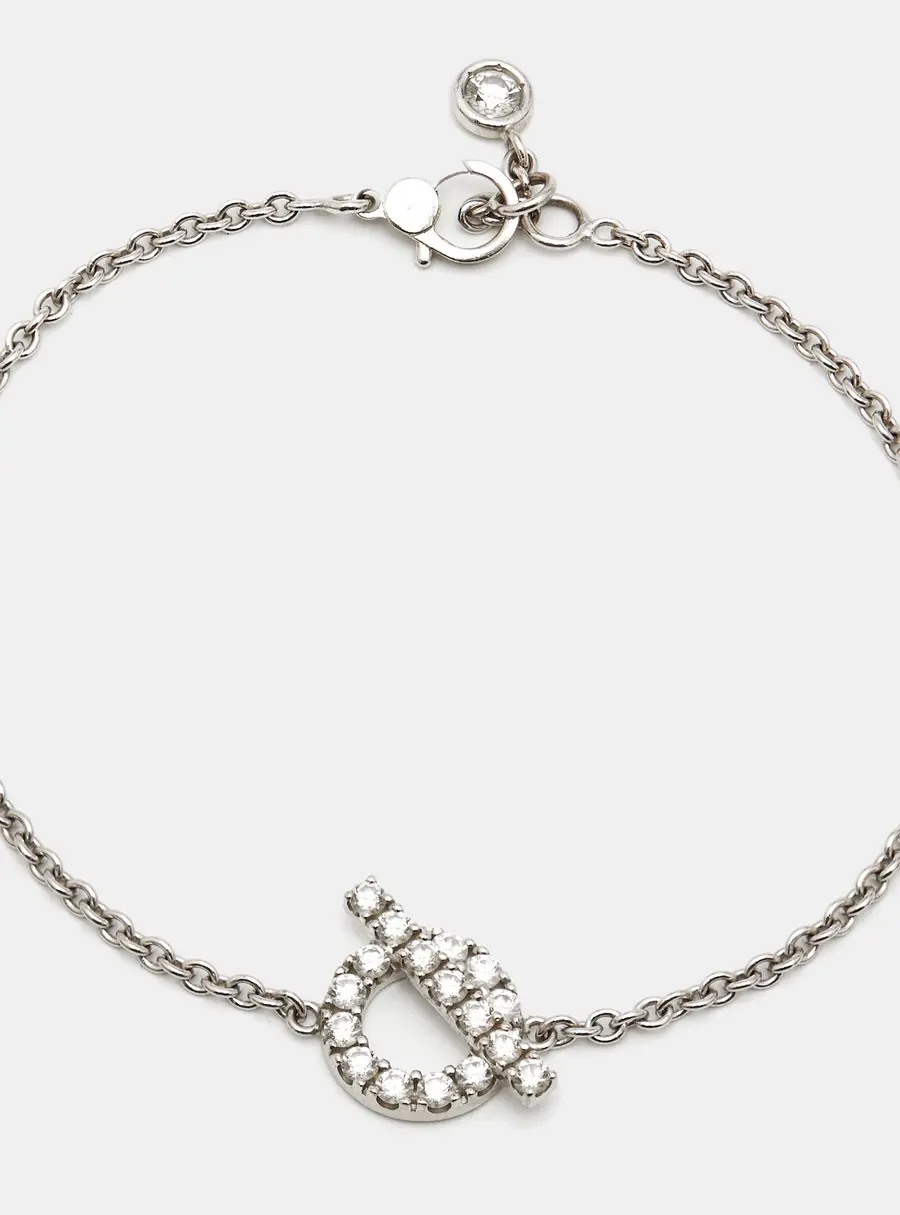Hermes Finesse Diamonds 18k White Gold Bracelet