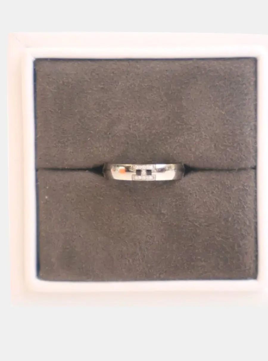 Hermes Ever Herakles 18k Gold Wedding Band Ring 52