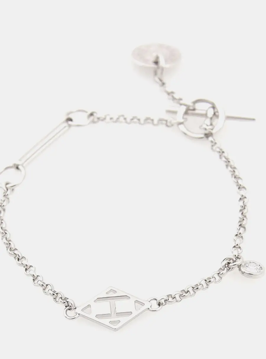 Hermes 18k White Gold Diamond Gambled Bracelet