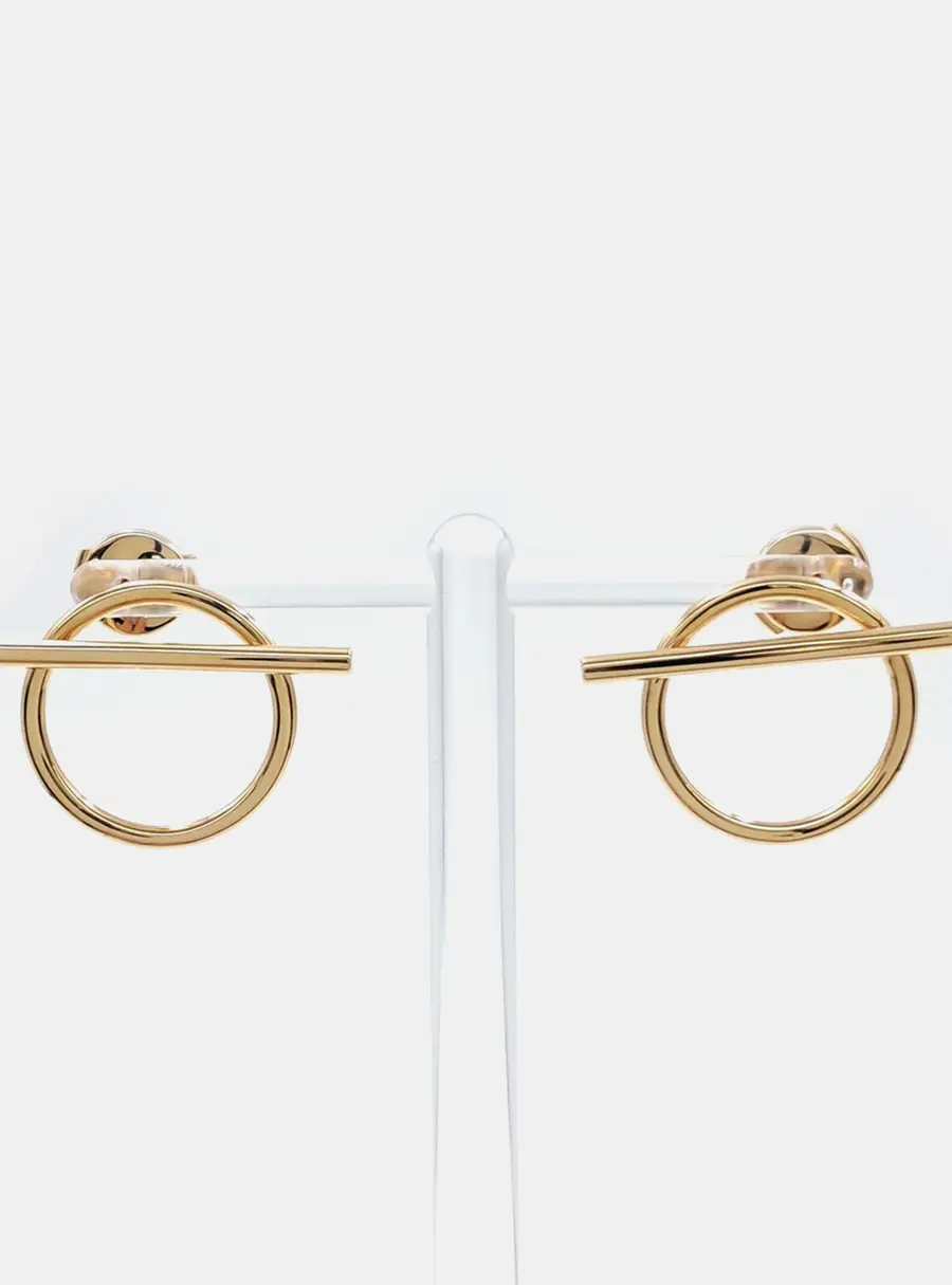 Hermes Echapp&eacute; 18k Rose Gold Earrings