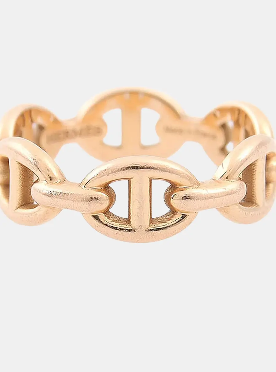Herm&egrave;s 18k Rose Gold Chandal Ring