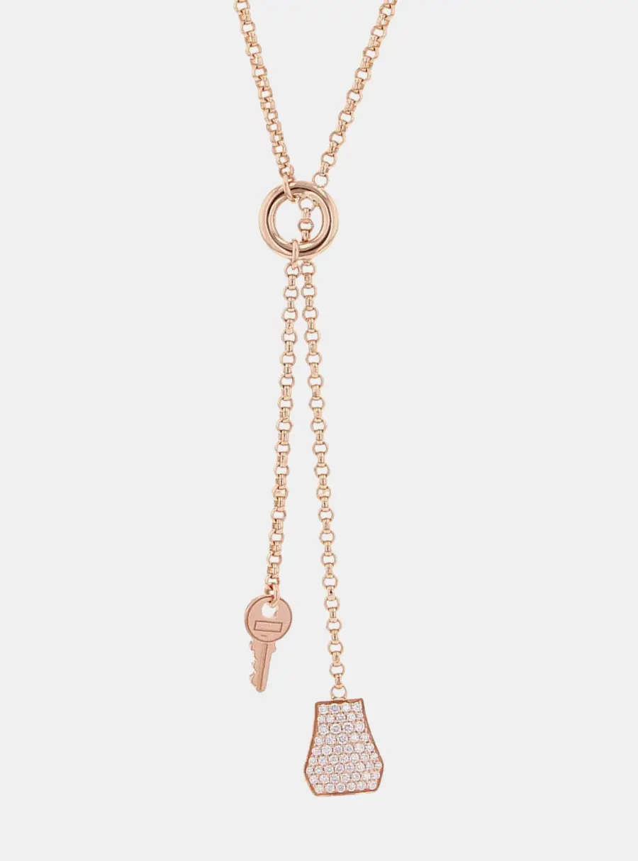 Hermes Kelly Clochette Necklace Size Pm 18K Pink Gold