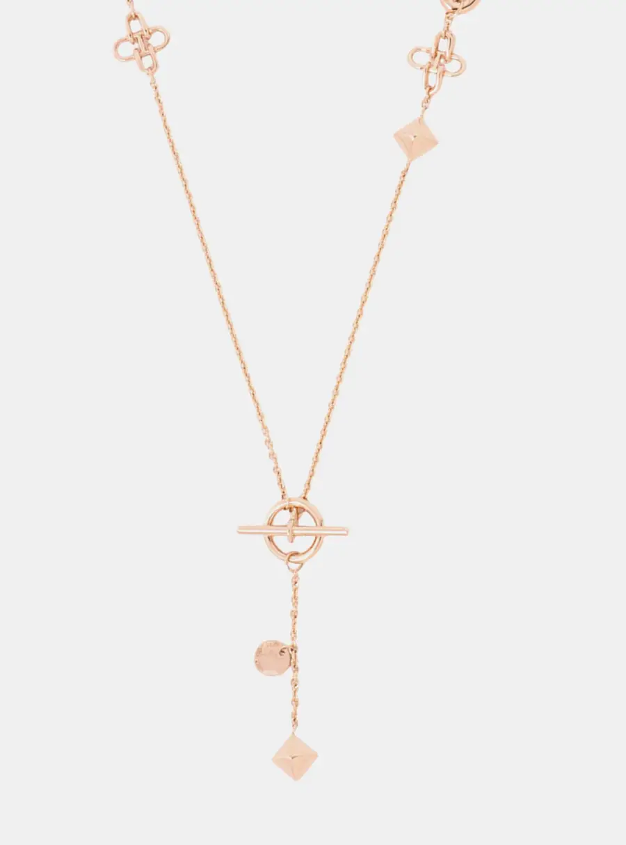 Hermes Rondo Multi Necklace Size Lg 18K Pink Gold