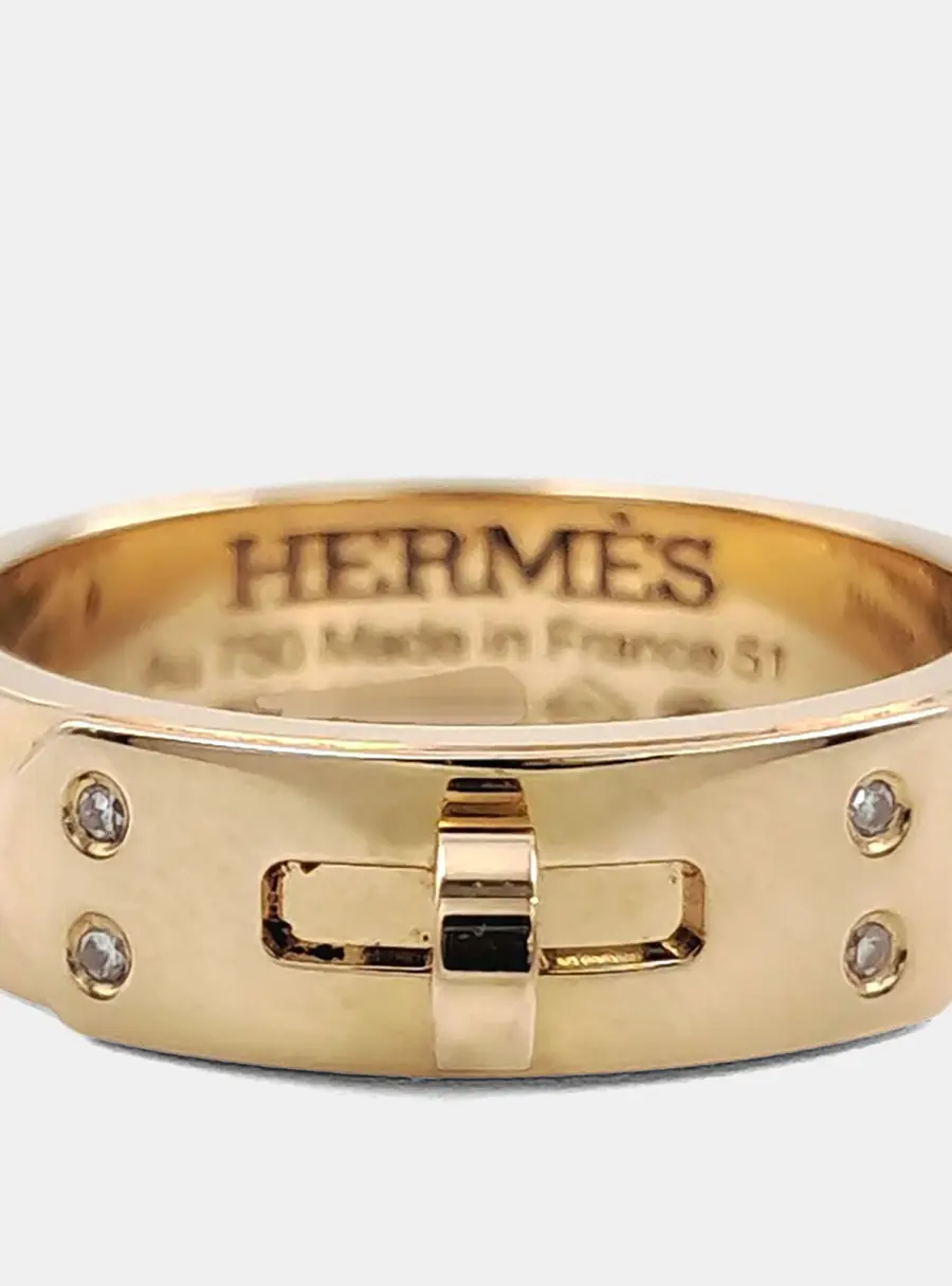 Hermès diamond Kelly ring