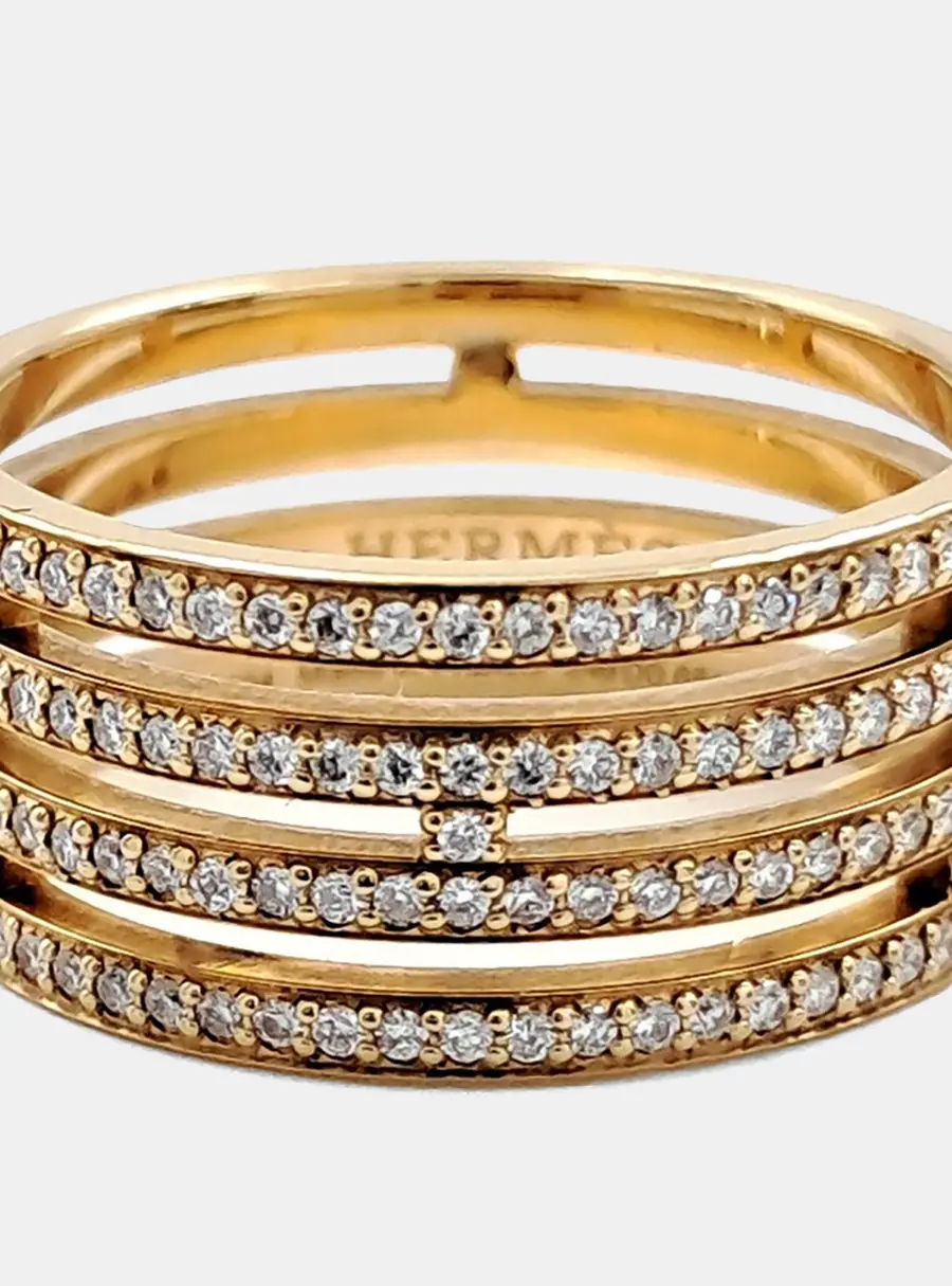 Herm&egrave;s Diamond Aryan Ring EU 53