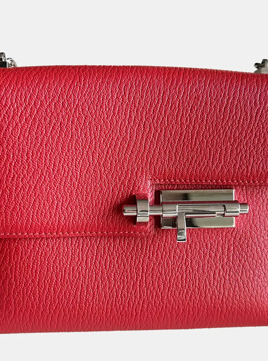 Hermes Verrou Tomato Red Leather Shoulder Bag