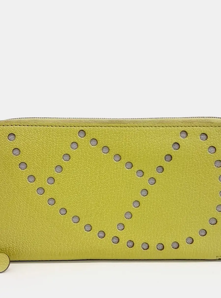 Hermes Azap Long Wallet Lime Green Epsom Leather Wallet