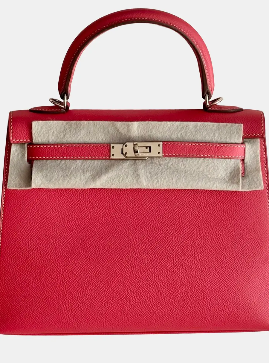 Hermes Kelly 25 Jaipur Pink Epsom Leather Top Handle Bag