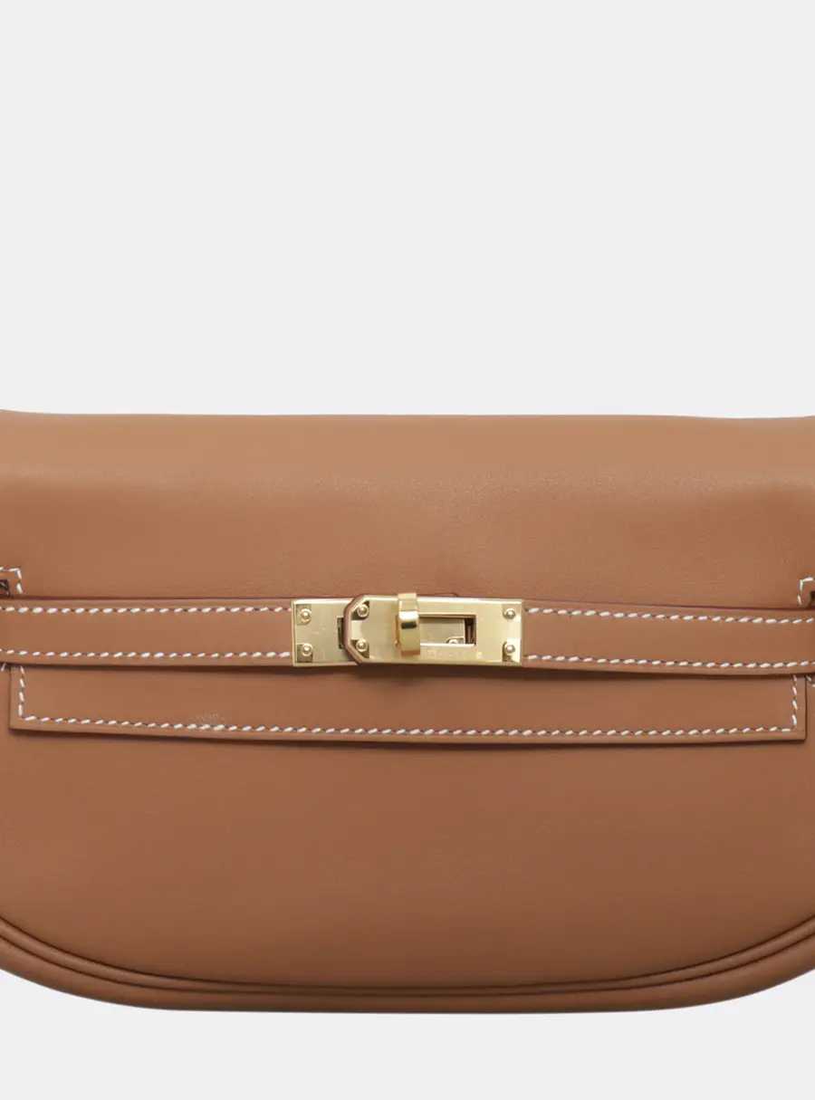 Hermes Kelly Moove Gold Calf Crossbody Bag