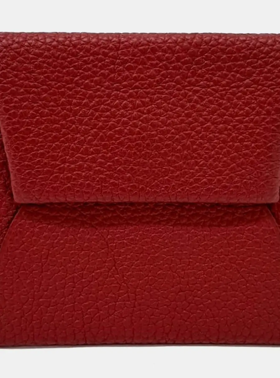 Hermes Bastia Red Epsom Leather Coin Purse Bag
