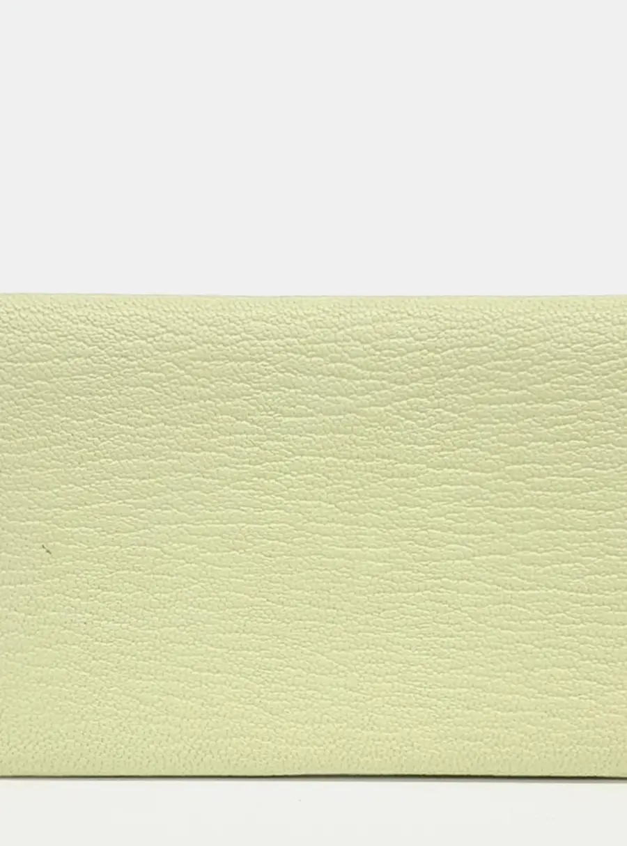 Hermes Calvi Jaune Bourgeon Epsom Leather Card Holder