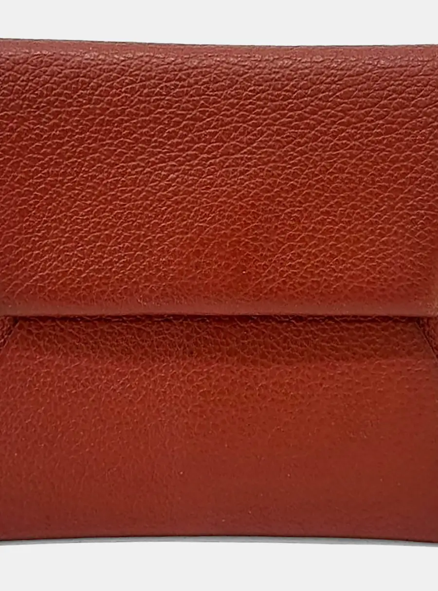 Hermes Bastia Red Leather Coin Purse
