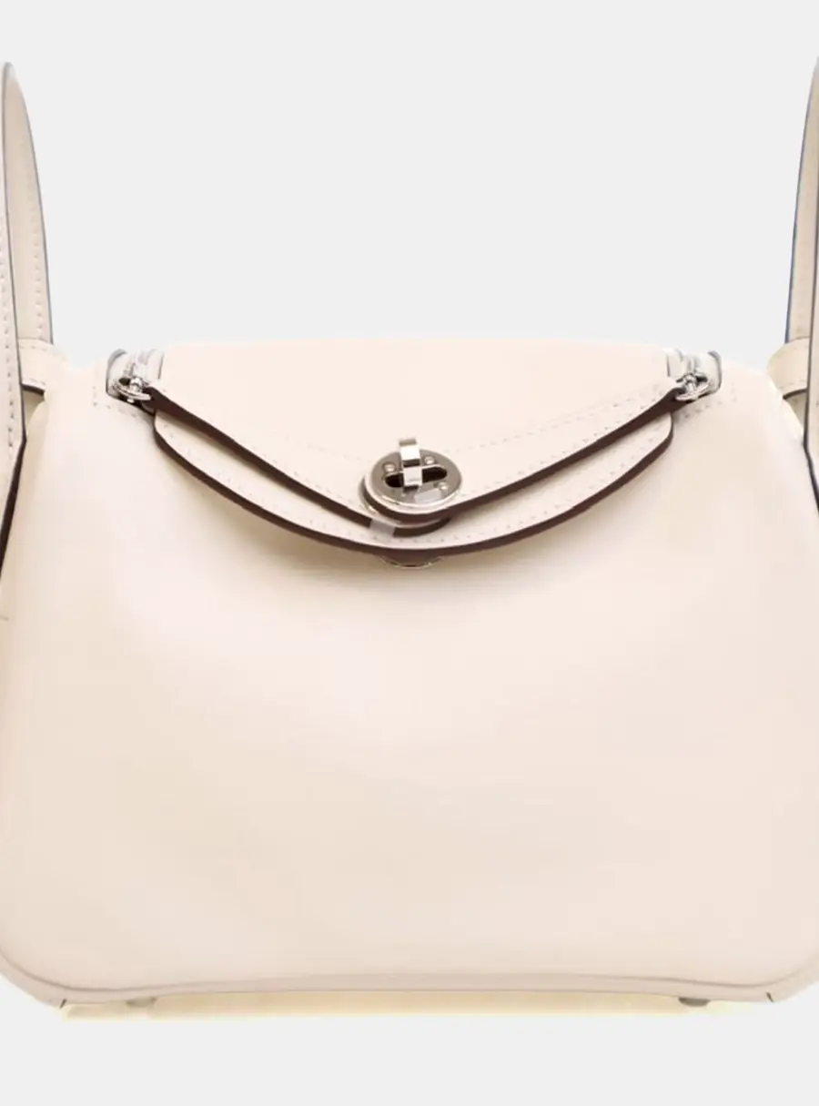 Hermes Lindy 20 Nata Swift Calfskin Leather Top Handle Bag