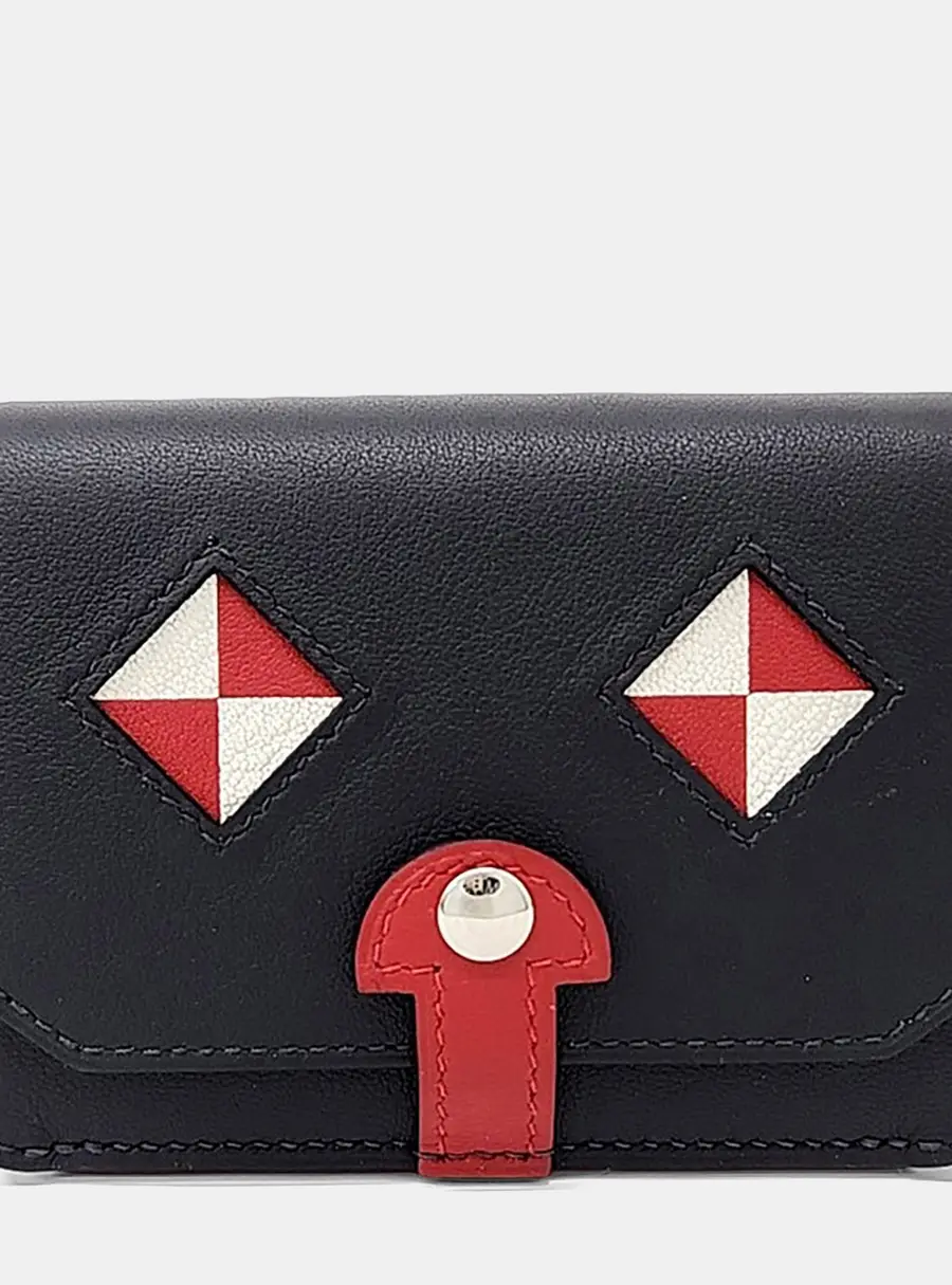 Hermes Multicolor Leather Strap Card Holder Bag