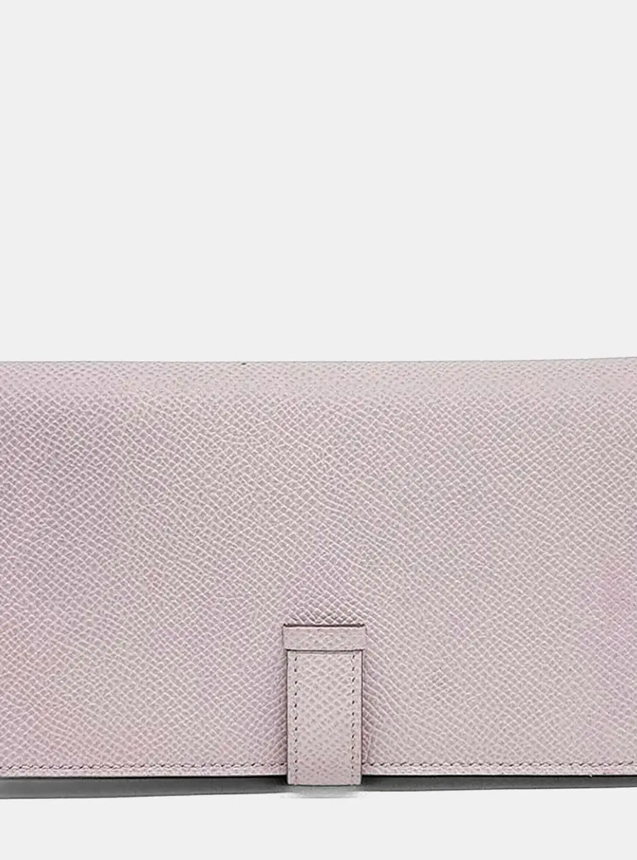 Hermes Bearn Long Pink Epsom Leather Wallet