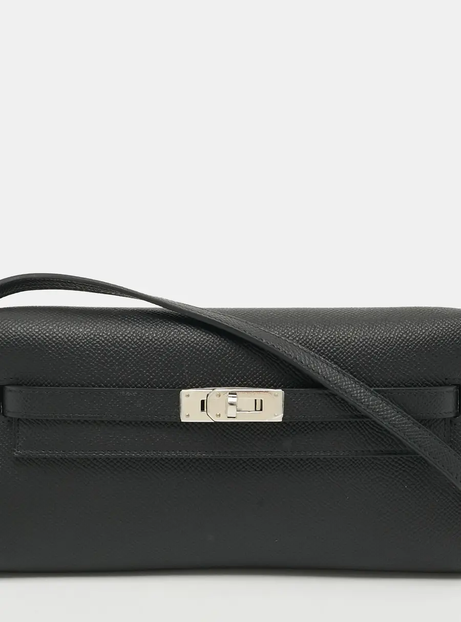 Herm&egrave;s Kelly To Go Noir Epsom Leather Wallet