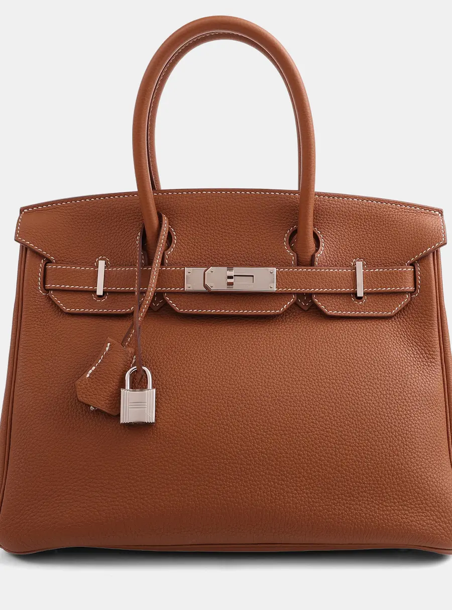 Hermes Gold Togo Birkin 30 Tote Bag