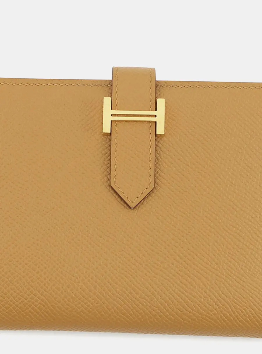 Hermes Bearn Compact Sesame Epsom Leather Wallet