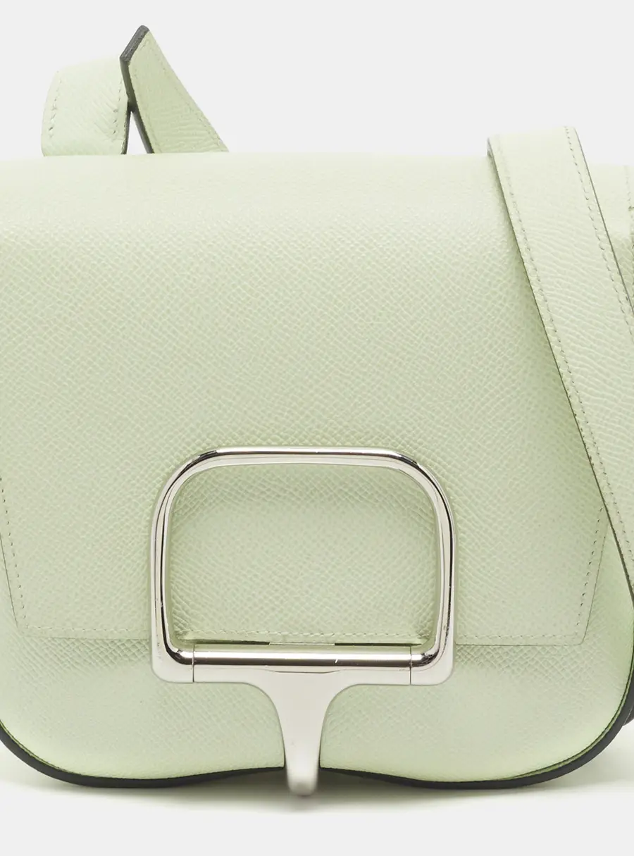 Herm&egrave;s Della Cavalleria Mini Vert Fizz Epsom Leather Crossbody Bag
