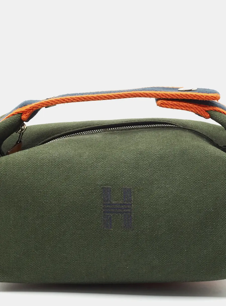 Hermès Bride-a-Brac Small Vert Foret Canvas Pouch