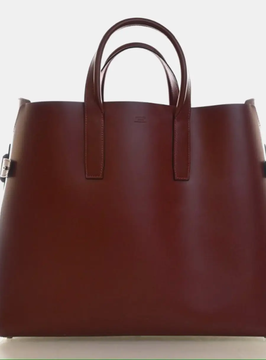 Hermes Cabacity 45 Rouge H Vache Hunter Leather Top Handle Bag