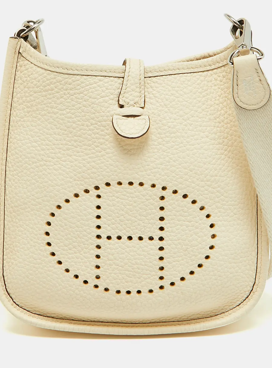 Hermès Evelyne TPM Nata Taurillon Clemence Leather Bag