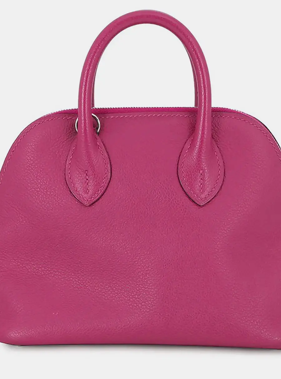 Hermes Bolide 1923 Mini Rose Purple Evercolor Leather Top Handle Bag